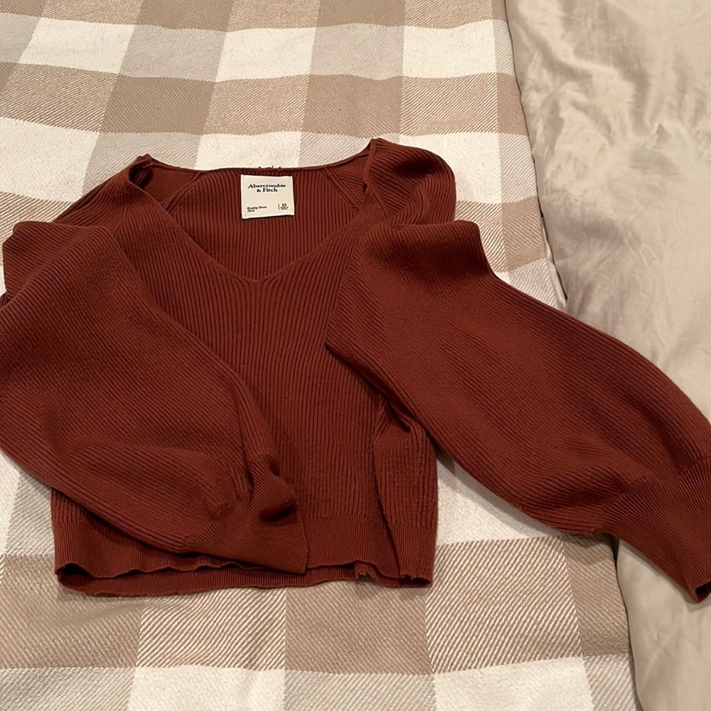 Abercrombie and Fitch sweater and chestnut brown
